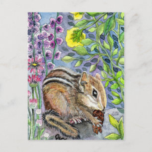 Chipmunk in the Garden Postcard