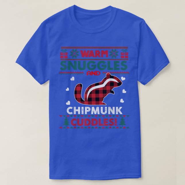 Chipmunk Lover Pajama Gifts Chipmunk Ugly Christma T-Shirt (Design Front)