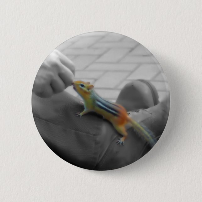 Chipmunk Lunch 2 Inch Round Button (Front)