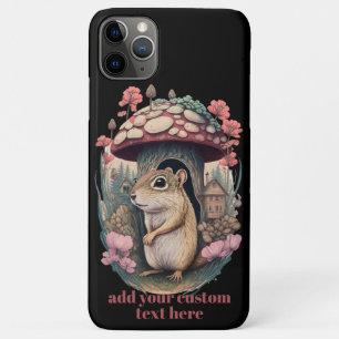 Chipmunk Mushroom Wildflower Cottagecore Custom iPhone 11 Pro Max Case