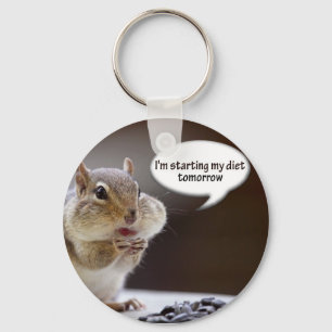 Chipmunk on a Diet Photo Keychain