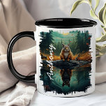 Chipmunk on Rock Forest Reflection Mug<br><div class="desc">Enjoy your favourite beverage with the Chipmunk on Rock Forest Reflection Mug. This charming mug features an adorable chipmunk sitting on a rock with a stunning forest and lake reflection in the background. Customized with your name, it adds a personal touch that makes it uniquely yours. Perfect for coffee, tea,...</div>
