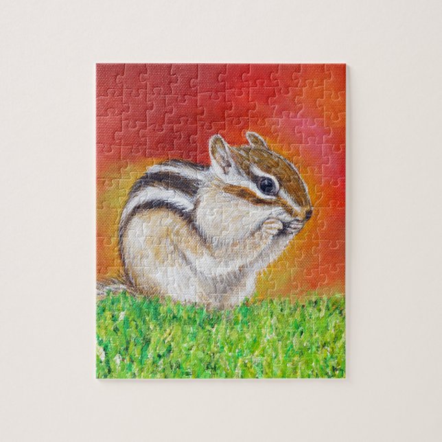Chipmunk Painting Jigsaw Puzzle (Vertical)