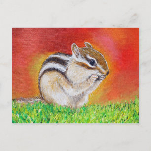 Chipmunk Painting Postcard