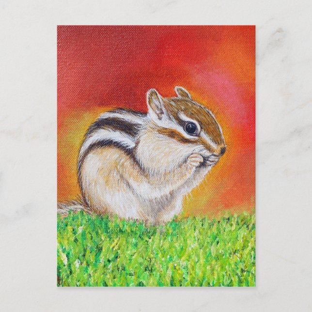Chipmunk Painting Postcard (Front)