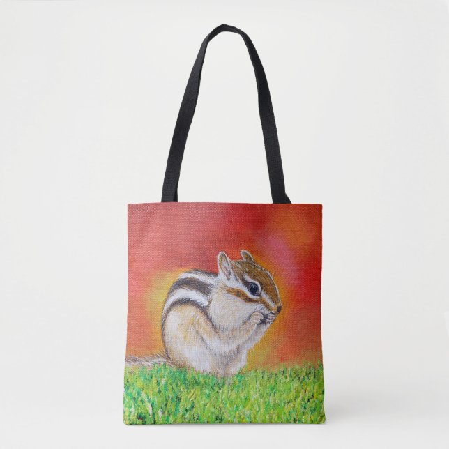 Chipmunk Painting Tote Bag (Front)