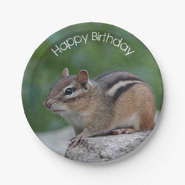 Chipmunk Paper Plate (Front)