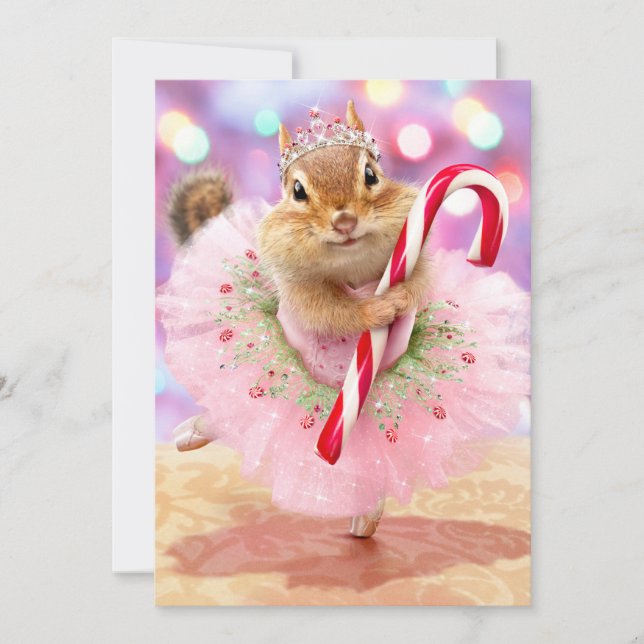 Chipmunk Plum Fairy Invitation (Front)