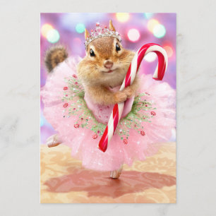 Chipmunk Plum Fairy Invitation