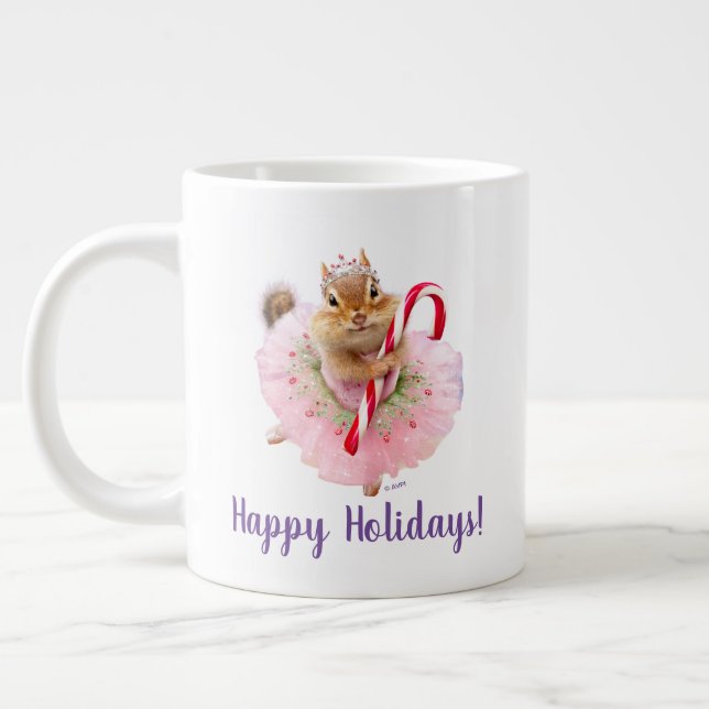 Chipmunk Plum Fairy Large Coffee Mug (Left)
