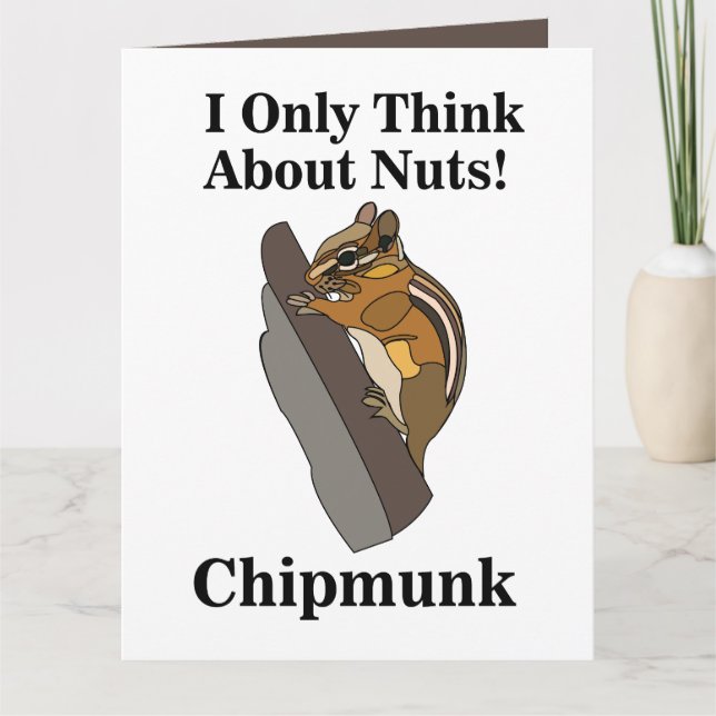 Chipmunk Rodent Funny Card (Front)