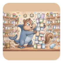 Chipmunk Shark Apothecary Sticker