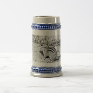Chipmunk Sketch Beer Stein