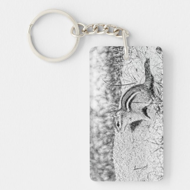 Chipmunk Sketch Keychain (Front)