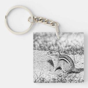 Chipmunk Sketch Keychain