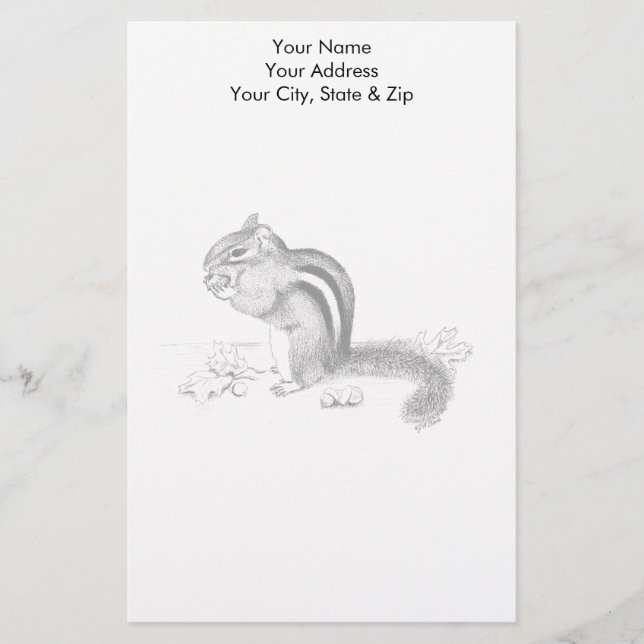 Chipmunk Stationery (Front)