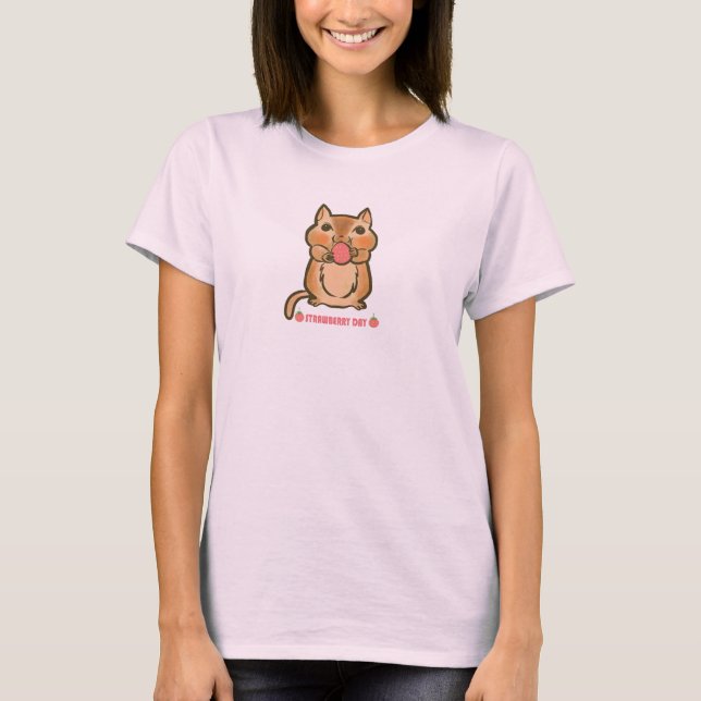 chipmunk strawberry day T-Shirt (Front)
