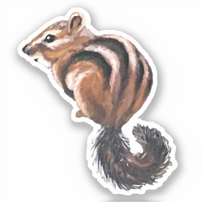 Chipmunk Vinyl Sticker (Front)
