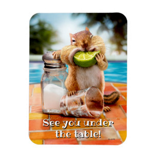 Chipmunk With Lime Magnet