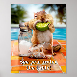 Chipmunk With Lime Poster
