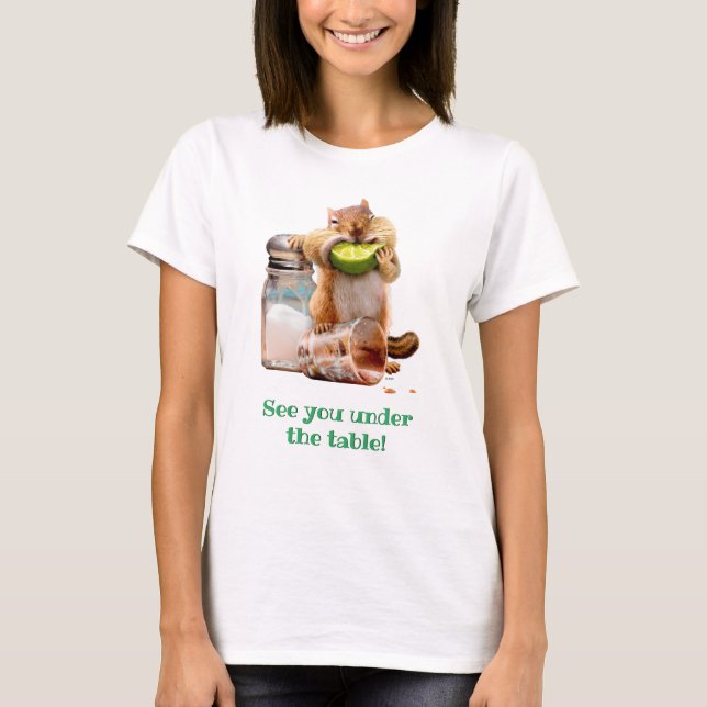 Chipmunk With Lime T-Shirt (Front)