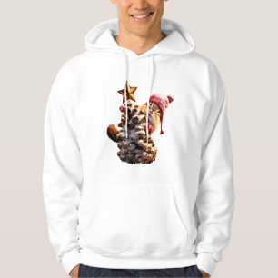 Chipmunk With Pine Cone Tree Hoodie