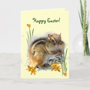 Chipmunk's Easter Holiday Card