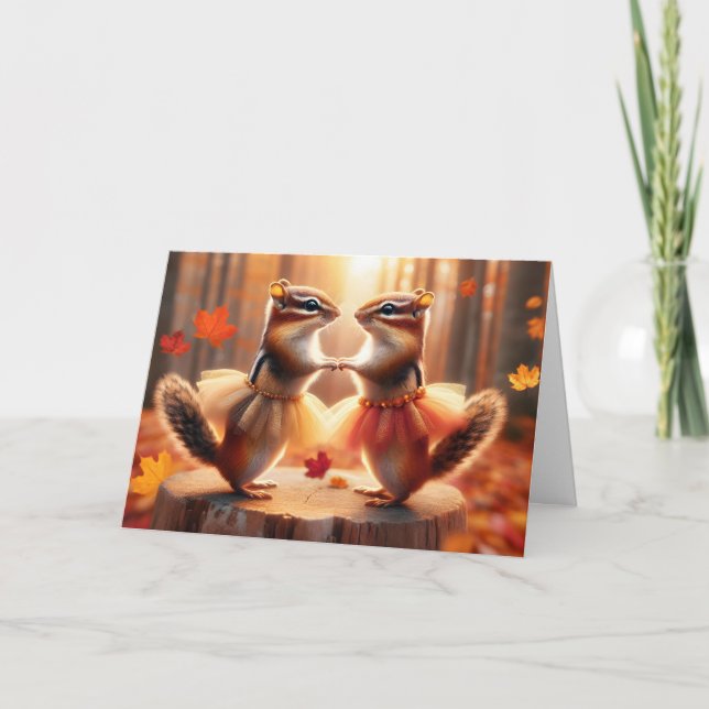 Chipmunks For Happy Fall Card (Front)