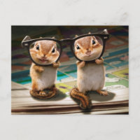Chipmunks in Reading Glasses