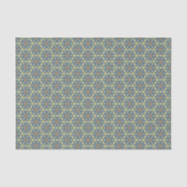 Chipped Paint Blue Green Vintage Texture Tissue Paper (Front)