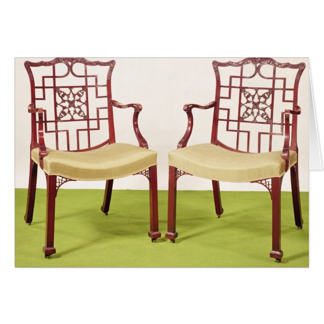 Chippendale mahogany dining chairs (Front Horizontal)