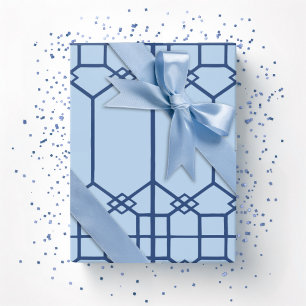 Chippendale Octagon Trellis in Bold Slate Wrapping Paper