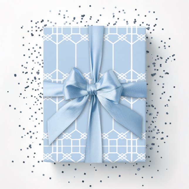 Chippendale Octagon Trellis in Slate Wrapping Paper (Creator Uploaded)