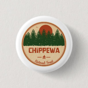 Chippewa National Forest 1 Inch Round Button