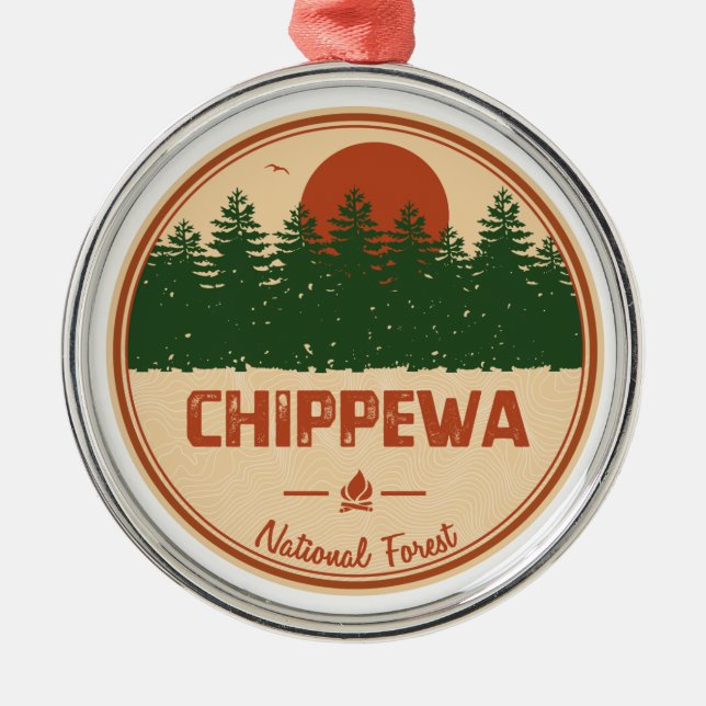 Chippewa National Forest Metal Ornament (Front)