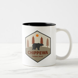 Chippewa National Forest Minnesota Bear Two-Tone Coffee Mug