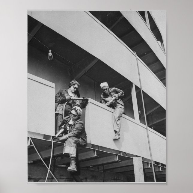 Chipping Slag Off a Ship Poster (Front)