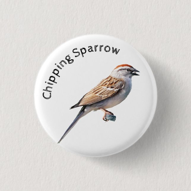 Chipping Sparrow 1 Inch Round Button (Front)