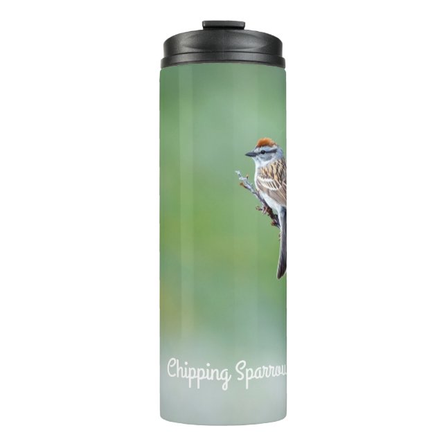 Chipping Sparrow Thermal Tumbler (Front)