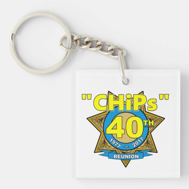 CHiPs 40th Anniversary Keychain (Front)