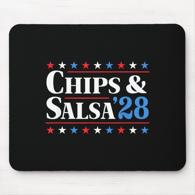 Chips And Salsa 2028 Funny Presidential Election 2 Mouse Pad (Front)
