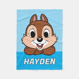 Chip's Cheerful Grin Fleece Blanket