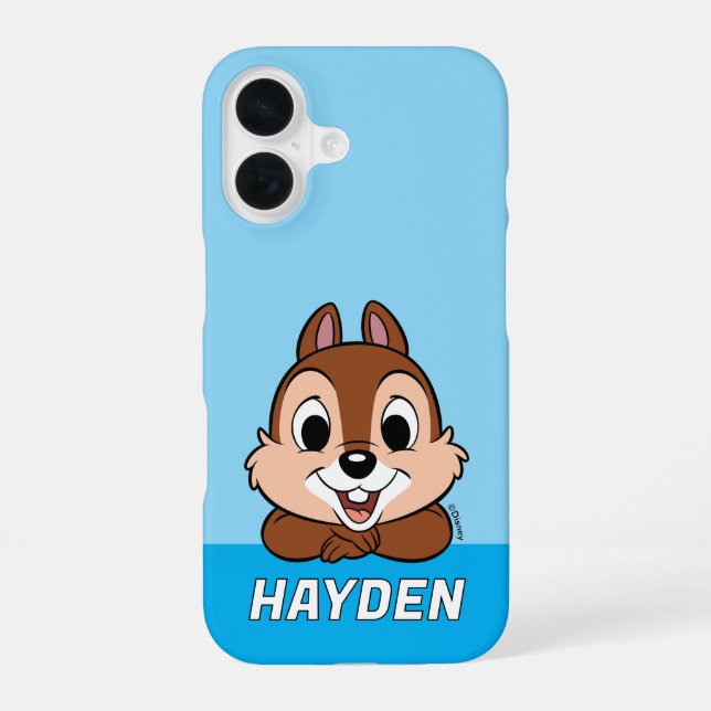 Chip's Cheerful Grin iPhone 16 Case (Back)