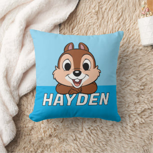 Chip's Cheerful Grin Throw Pillow