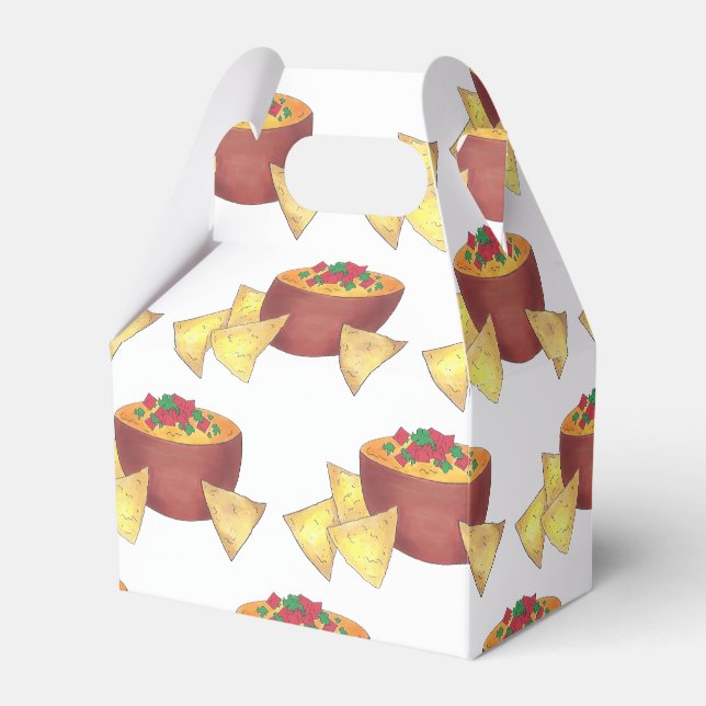 Chips Chili Con Queso Blanco Nachos Cheese Dip Favor Box (Front Side)