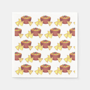 Chips Chili Con Queso Blanco Nachos Cheese Dip Napkin