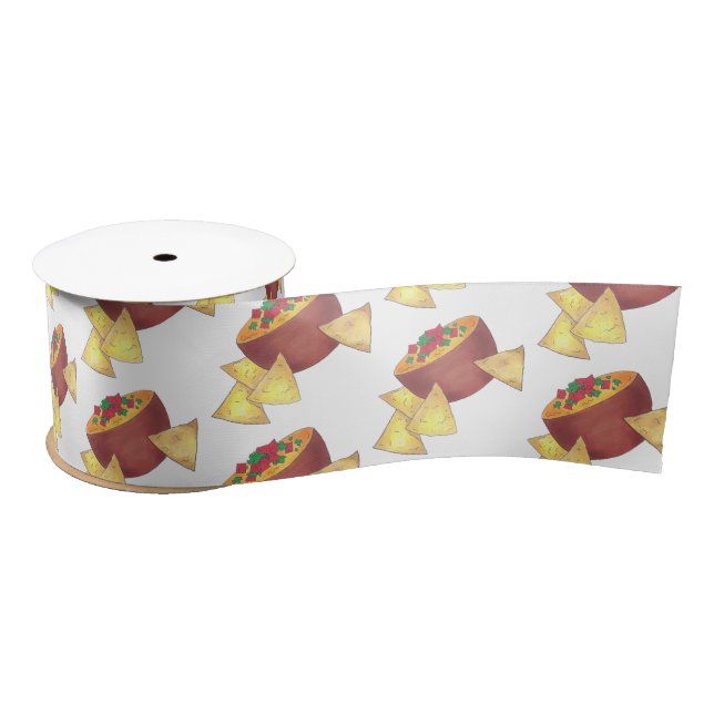 Chips Chili Con Queso Blanco Nachos Cheese Dip Satin Ribbon (Spool)