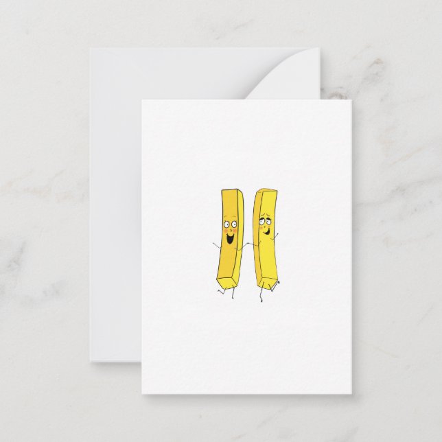 Chips, fries themed card (Front)