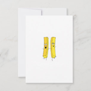 Chips, fries themed thank you card