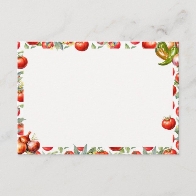 Chips 'N Salsa Blank Recipe Card (Front)